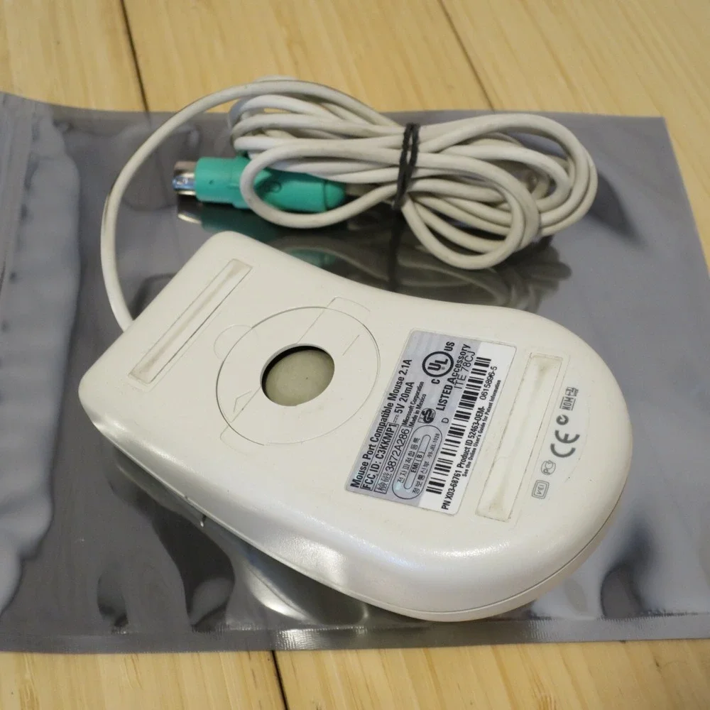 2 Button Microsoft Mouse Port Compatible PS2 Mouse 2.1A PN X03-68761 - Tested 13